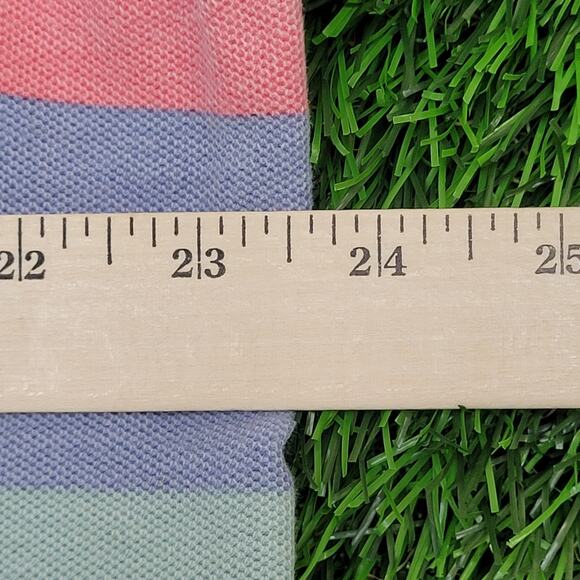 Vintage 90s IZOD Polo Shirt Large 23x28 Faded Stripes - Picture 11 of 13